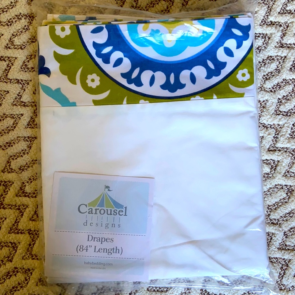 Beautiful custom drapes with decorative border